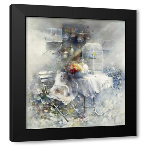 Happy ending Black Modern Wood Framed Art Print with Double Matting by Haenraets, Willem