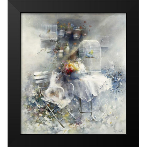 Happy ending Black Modern Wood Framed Art Print by Haenraets, Willem