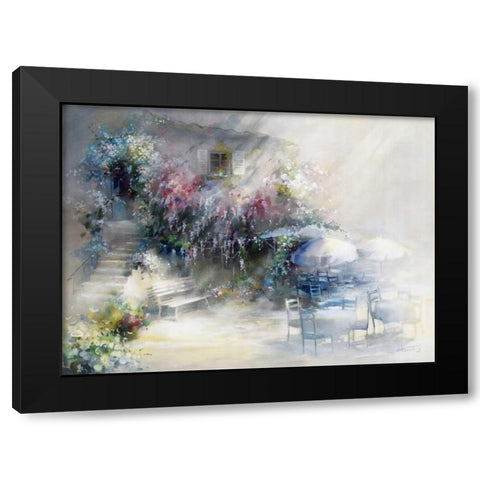 Blue garden Black Modern Wood Framed Art Print by Haenraets, Willem