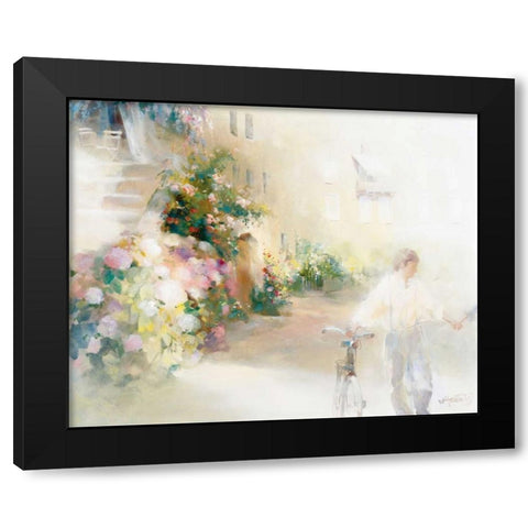 Two happy people Black Modern Wood Framed Art Print by Haenraets, Willem