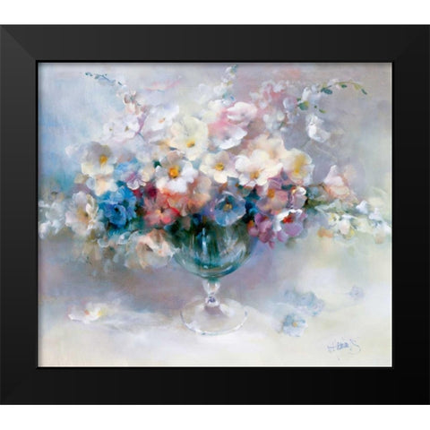 Crystal flowers Black Modern Wood Framed Art Print by Haenraets, Willem