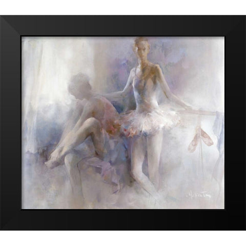 Ballet-girls Black Modern Wood Framed Art Print by Haenraets, Willem
