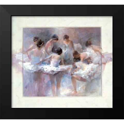 Ballarinas Black Modern Wood Framed Art Print by Haenraets, Willem