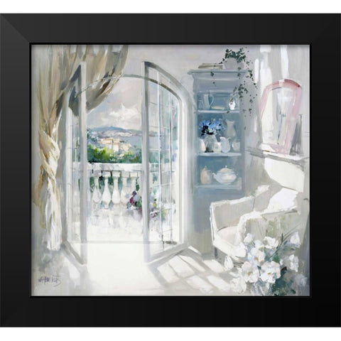 Sunny room Black Modern Wood Framed Art Print by Haenraets, Willem