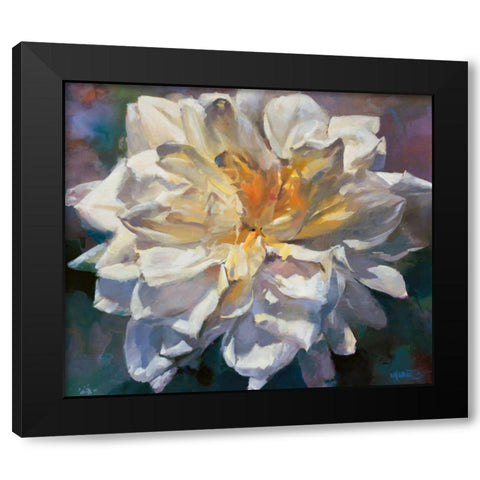 Flower II Black Modern Wood Framed Art Print with Double Matting by Haenraets, Willem