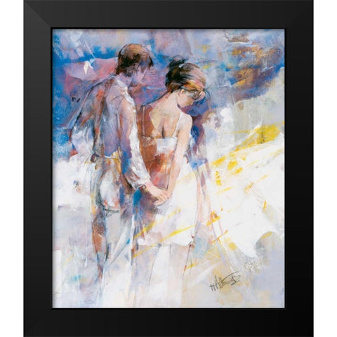 My love I Black Modern Wood Framed Art Print by Haenraets, Willem