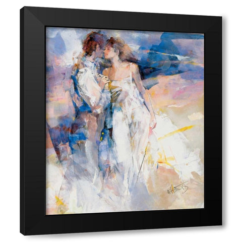 My love II Black Modern Wood Framed Art Print with Double Matting by Haenraets, Willem