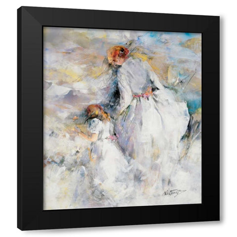 My girl Black Modern Wood Framed Art Print with Double Matting by Haenraets, Willem