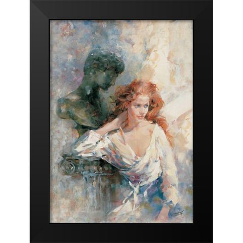 A serene stature Black Modern Wood Framed Art Print by Haenraets, Willem