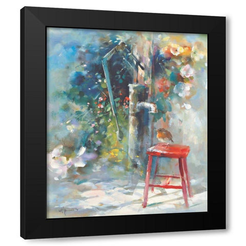 Silent garden Black Modern Wood Framed Art Print by Haenraets, Willem