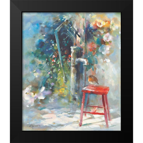 Silent garden Black Modern Wood Framed Art Print by Haenraets, Willem