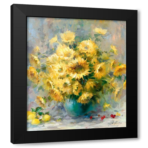 Shiny VI Black Modern Wood Framed Art Print with Double Matting by Haenraets, Willem