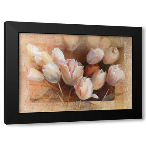 Theas tulips for you Black Modern Wood Framed Art Print by Haenraets, Willem