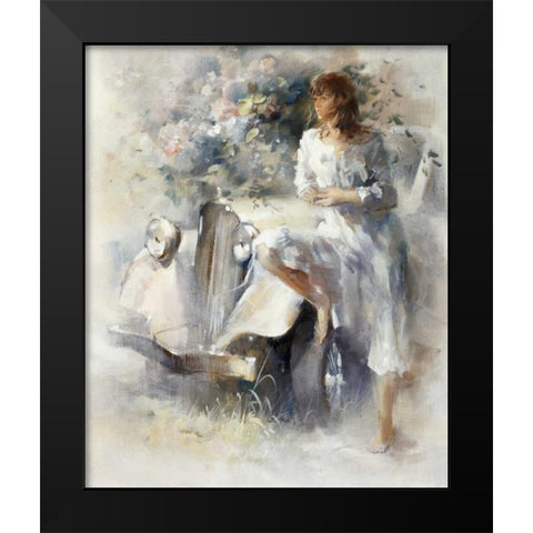 Nostalgi Black Modern Wood Framed Art Print by Haenraets, Willem