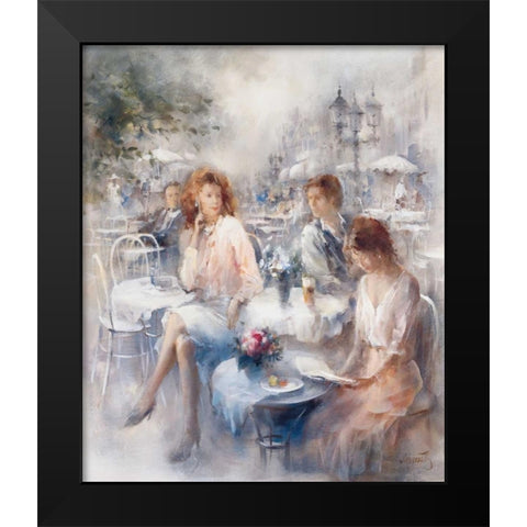 Terrace Black Modern Wood Framed Art Print by Haenraets, Willem