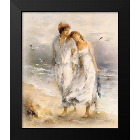 In love Black Modern Wood Framed Art Print by Haenraets, Willem