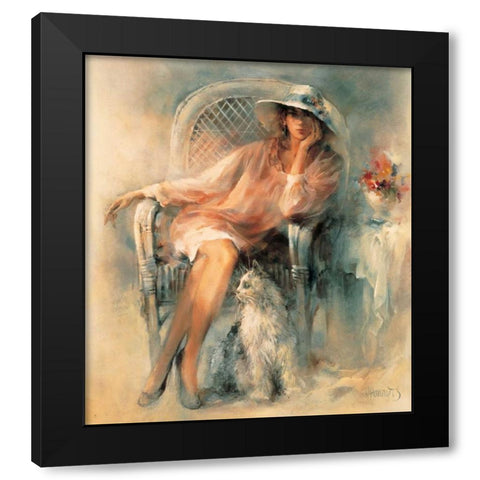 Double beauty Black Modern Wood Framed Art Print with Double Matting by Haenraets, Willem