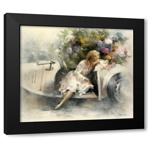 Day dreaming Black Modern Wood Framed Art Print by Haenraets, Willem