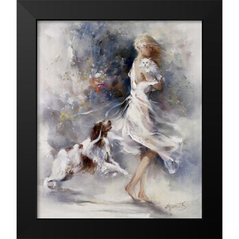 Rivalry Black Modern Wood Framed Art Print by Haenraets, Willem