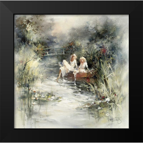 Springshine Black Modern Wood Framed Art Print by Haenraets, Willem