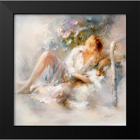 Gentle Black Modern Wood Framed Art Print by Haenraets, Willem