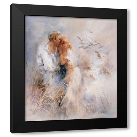 Close Harmony Black Modern Wood Framed Art Print by Haenraets, Willem