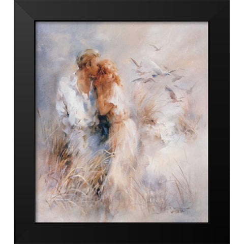 Close Harmony Black Modern Wood Framed Art Print by Haenraets, Willem