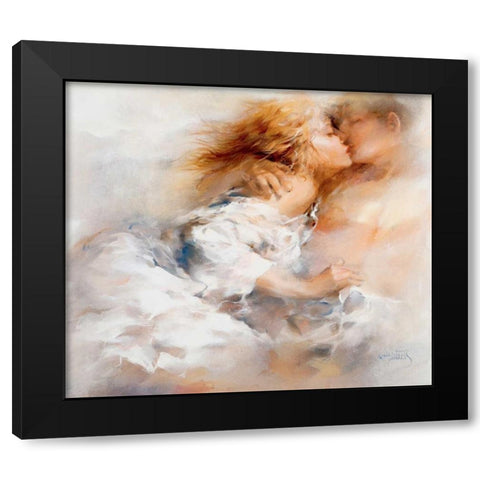 Passionate Black Modern Wood Framed Art Print by Haenraets, Willem