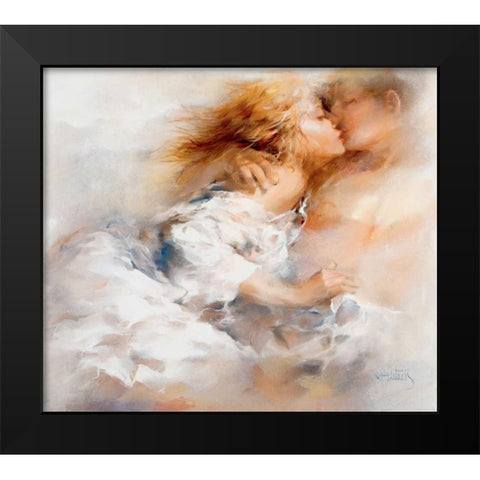 Passionate Black Modern Wood Framed Art Print by Haenraets, Willem