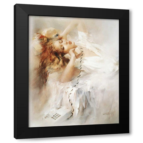 Hopeful Black Modern Wood Framed Art Print by Haenraets, Willem