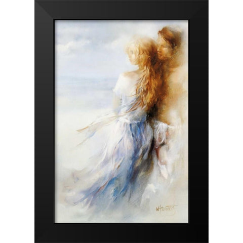 Together Black Modern Wood Framed Art Print by Haenraets, Willem