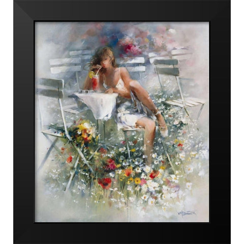 Aperitif Black Modern Wood Framed Art Print by Haenraets, Willem