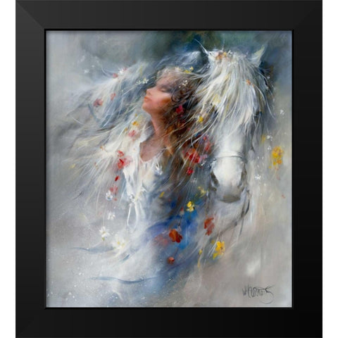 Thoughts Black Modern Wood Framed Art Print by Haenraets, Willem