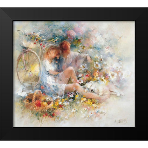 Trip in spring Black Modern Wood Framed Art Print by Haenraets, Willem