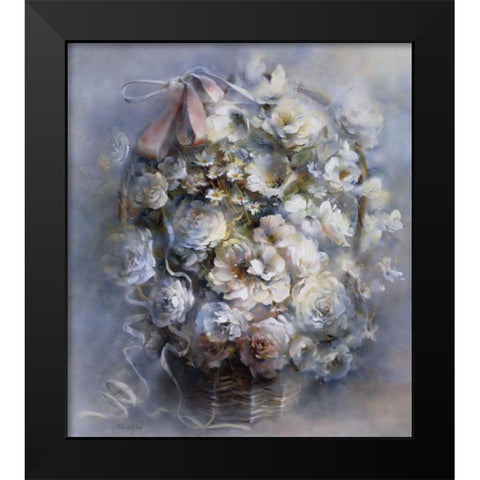 Floral tribute Black Modern Wood Framed Art Print by Haenraets, Willem