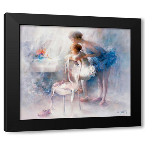 Ballet Black Modern Wood Framed Art Print by Haenraets, Willem