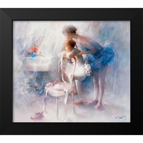 Ballet Black Modern Wood Framed Art Print by Haenraets, Willem