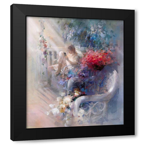 Morning silence Black Modern Wood Framed Art Print with Double Matting by Haenraets, Willem
