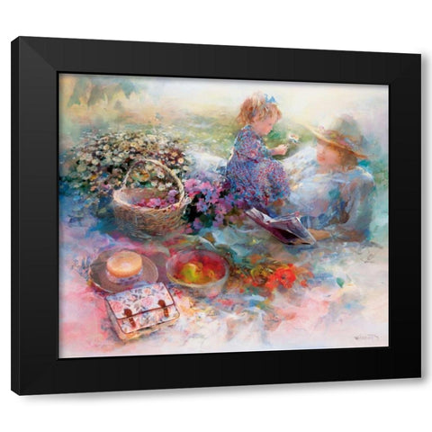 Golden moment Black Modern Wood Framed Art Print by Haenraets, Willem