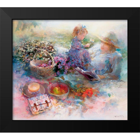 Golden moment Black Modern Wood Framed Art Print by Haenraets, Willem