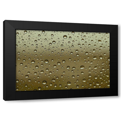 Water droplets on glass Black Modern Wood Framed Art Print by Frank, Assaf