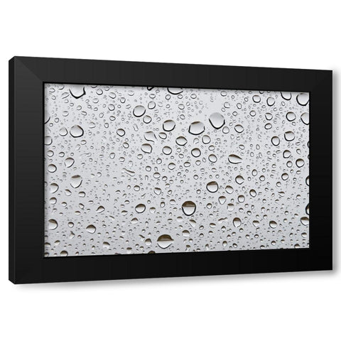Water droplets on glass Black Modern Wood Framed Art Print by Frank, Assaf