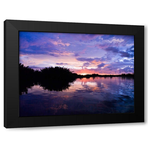 River at dusk, Malaysia, Kotakinabalu Black Modern Wood Framed Art Print by Frank, Assaf