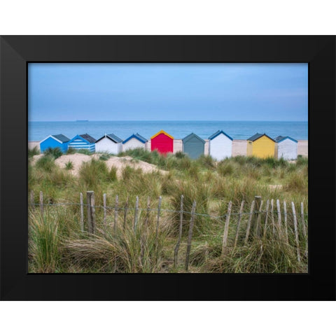 Beach hut window close-up Black Modern Wood Framed Art Print by Frank, Assaf