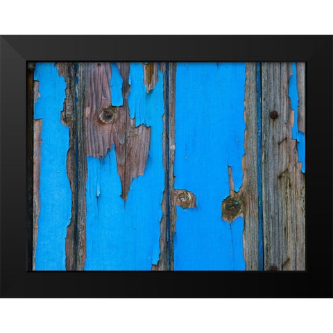 Paint on old door surface Black Modern Wood Framed Art Print by Frank, Assaf