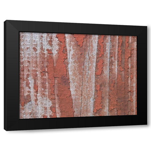 Paint on old door surface Black Modern Wood Framed Art Print with Double Matting by Frank, Assaf