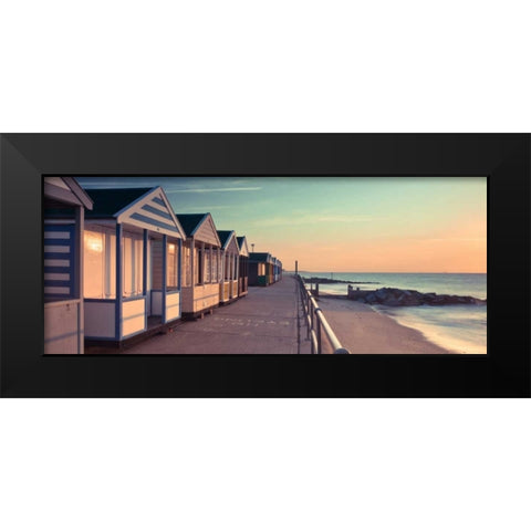 Tranquil beach Black Modern Wood Framed Art Print by Frank, Assaf