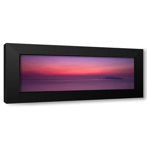 Sunset over the sea Black Modern Wood Framed Art Print by Frank, Assaf