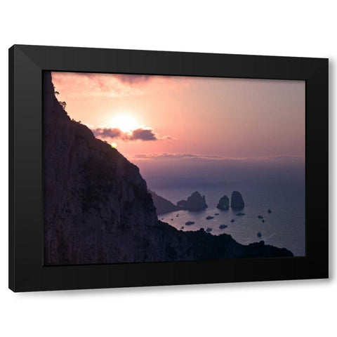 Tranquil beach Black Modern Wood Framed Art Print with Double Matting by Frank, Assaf