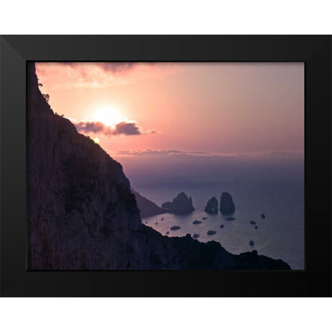 Tranquil beach Black Modern Wood Framed Art Print by Frank, Assaf